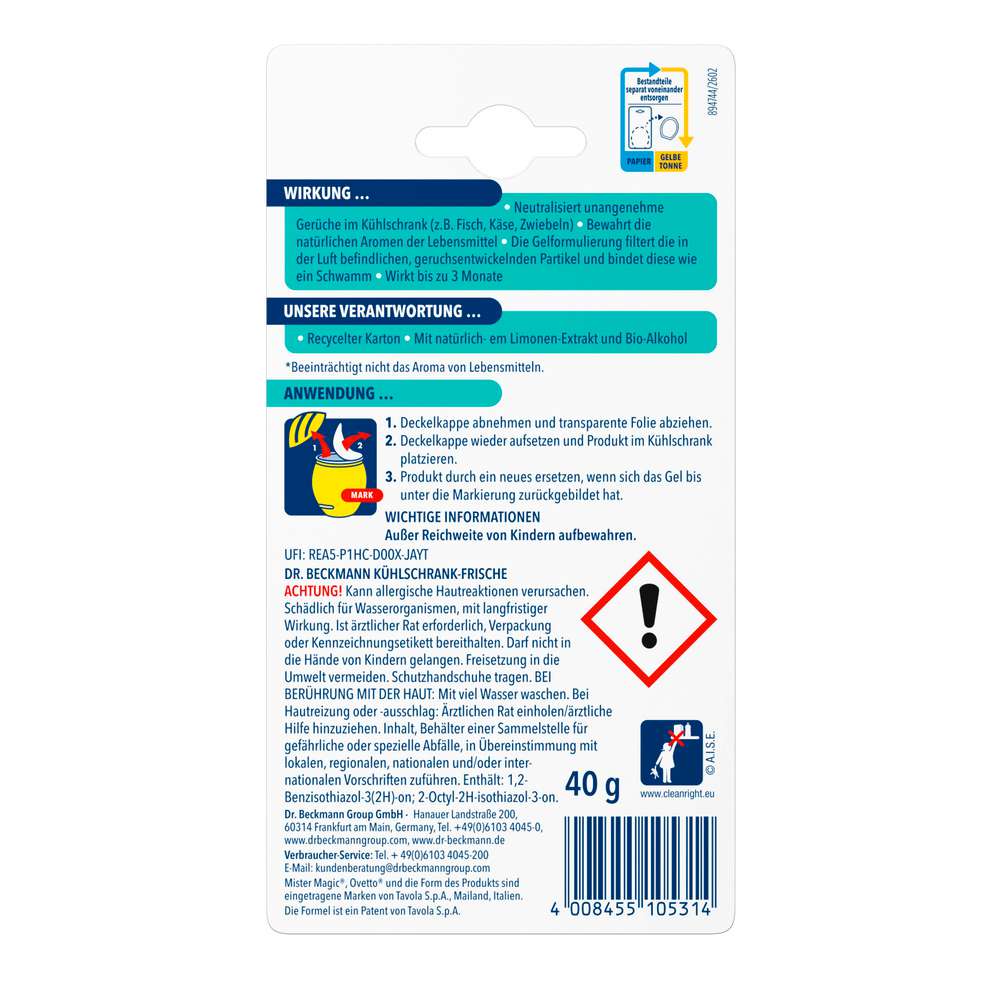Produktabbildung Dr. Beckmann Kühlschrank-Frische