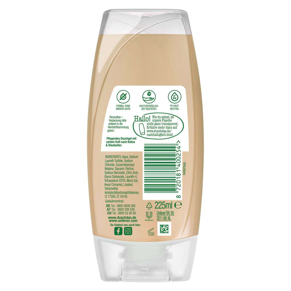 Produktabbildung Duschdas Duschgel, Kokos Sheabutter