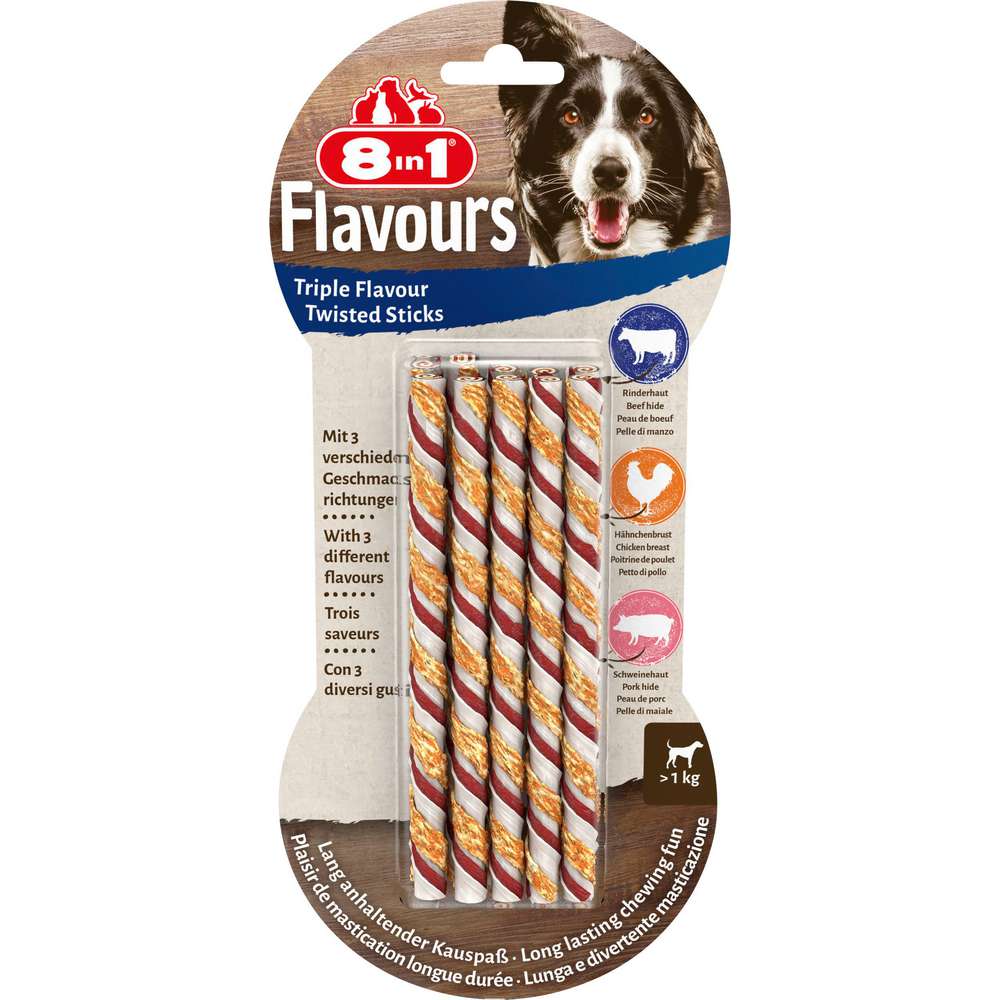 Produktabbildung 8in1 Hunde-Snack Triple Flavour, Sticks