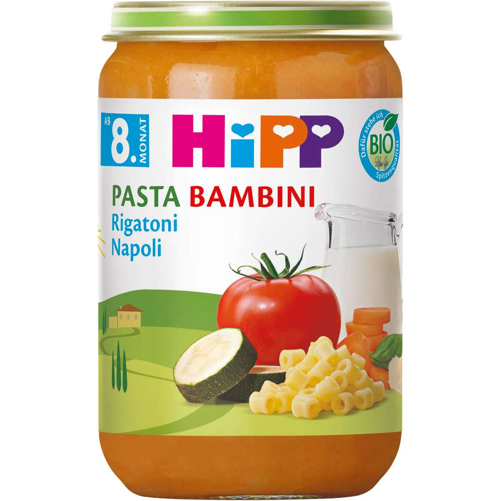 Produktabbildung Hipp Babynahrung Menü, Rigatoni Napoli