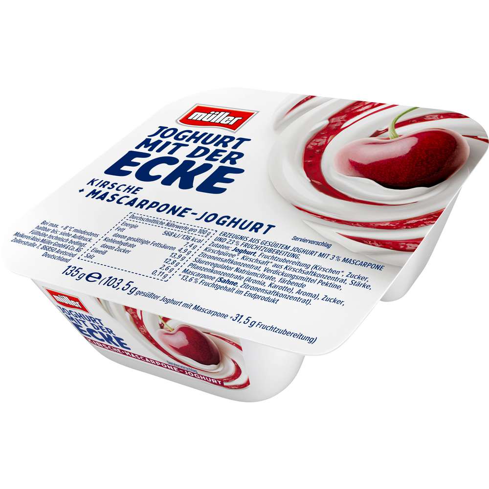 Produktabbildung Müller Joghurt mit der Ecke, Kirsche & Mascarpone