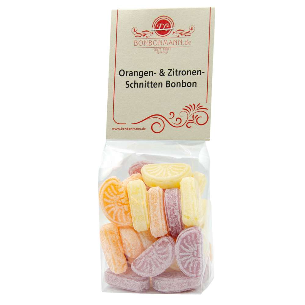 Produktabbildung Bonbonmann Bonbons Orangen & Zitronen-Schnitten