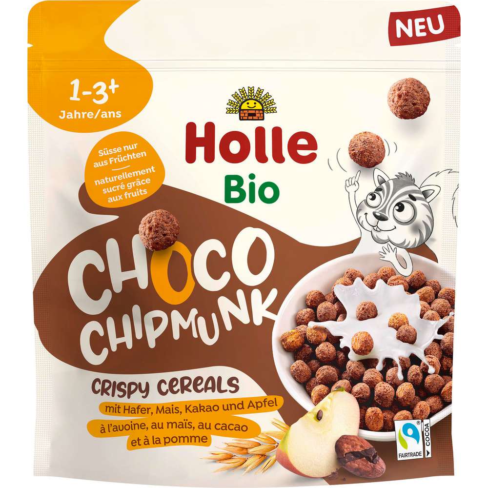 Produktabbildung Holle Bio Choco Chipmunk Crispy Cereals 