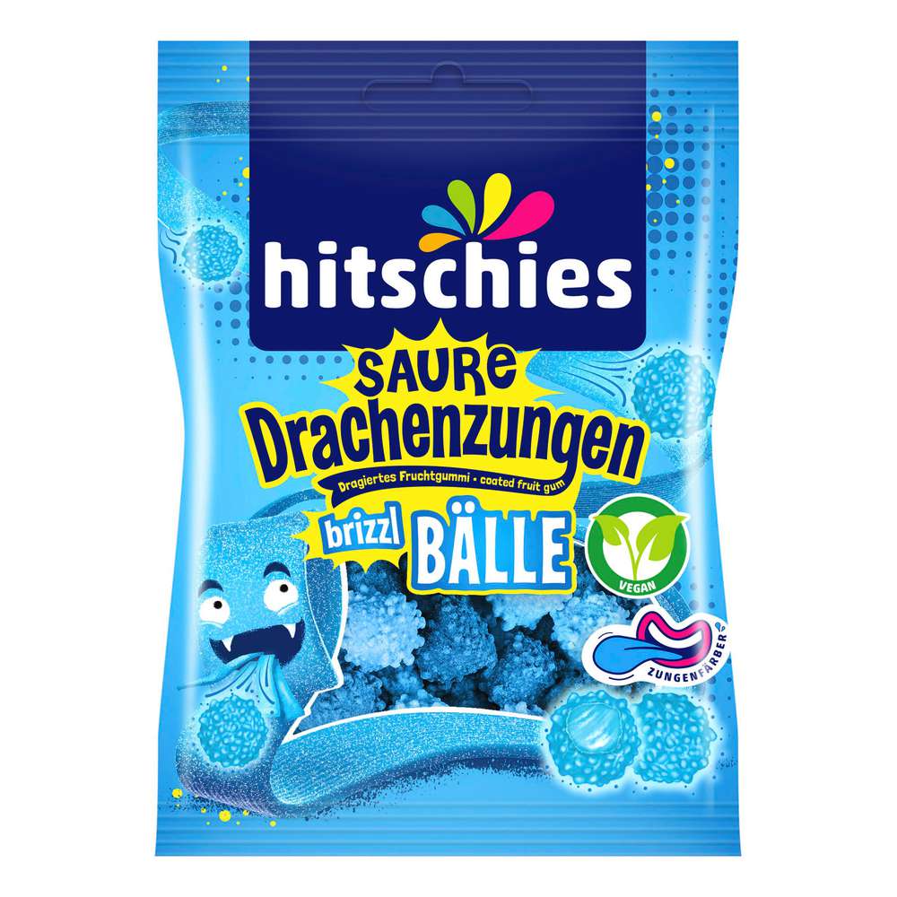 Produktabbildung hitschies Saure Drachenzungen Brizzl Bälle