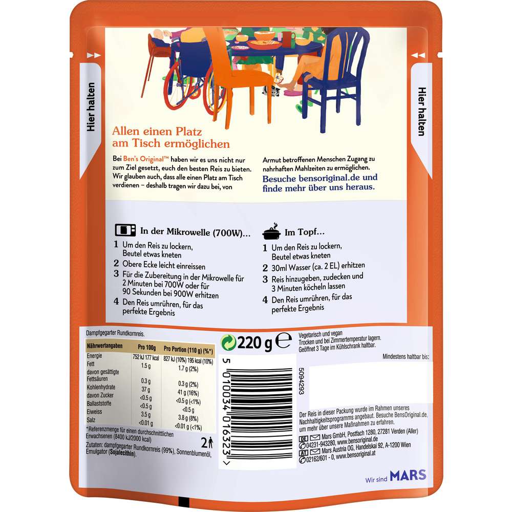 Produktabbildung BEN'S ORIGINAL Reis Express, Sticky Bowl