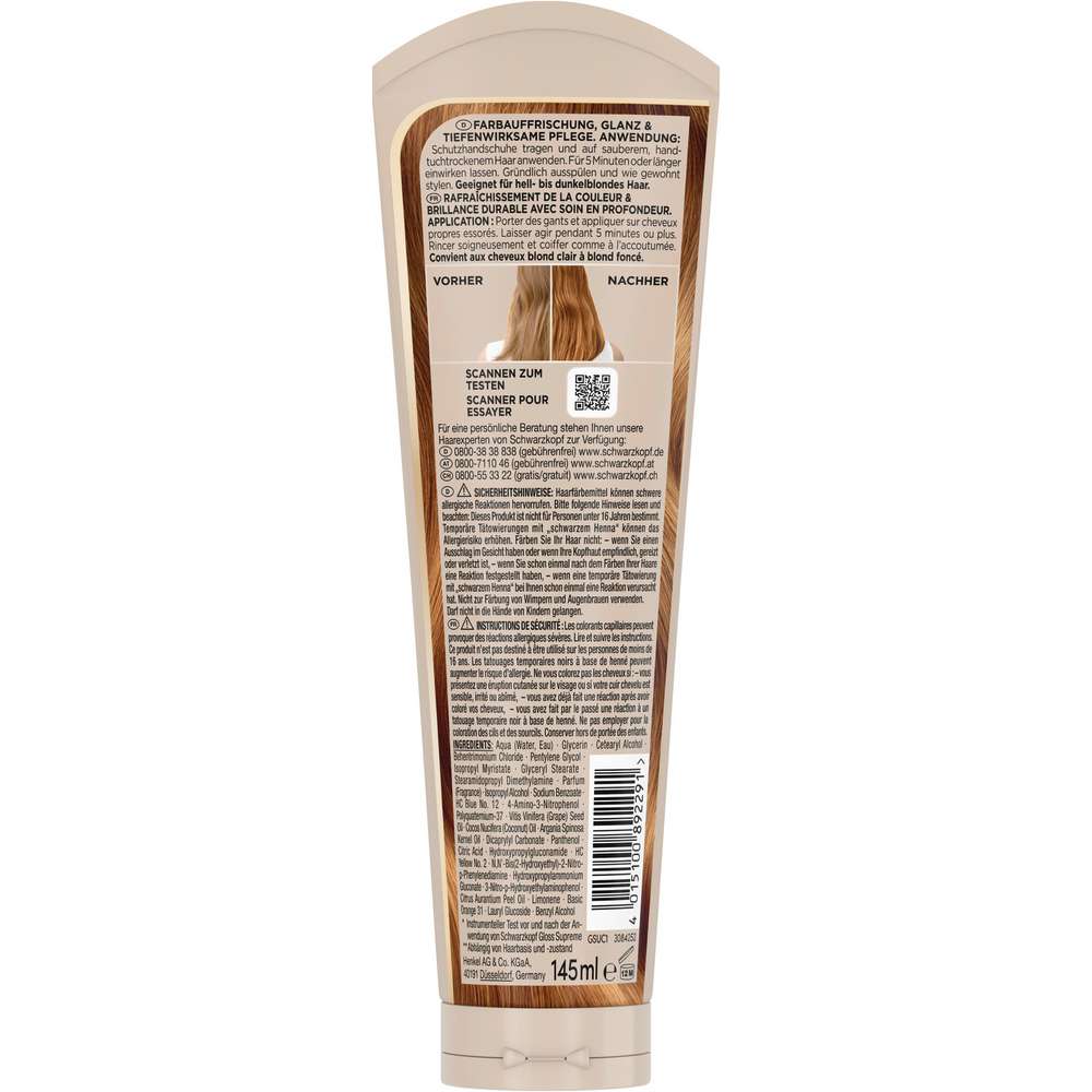Produktabbildung Schwarzkopf Haarglossing Supreme, Karamell