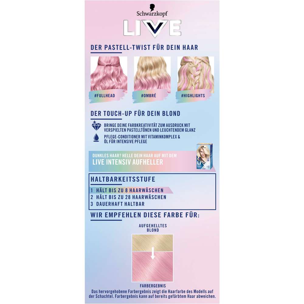 Produktabbildung Schwarzkopf Live Pretty Pastels, P123 Rose Gold