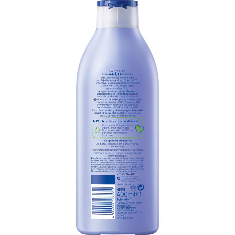 Produktabbildung Nivea Body Milk, soft