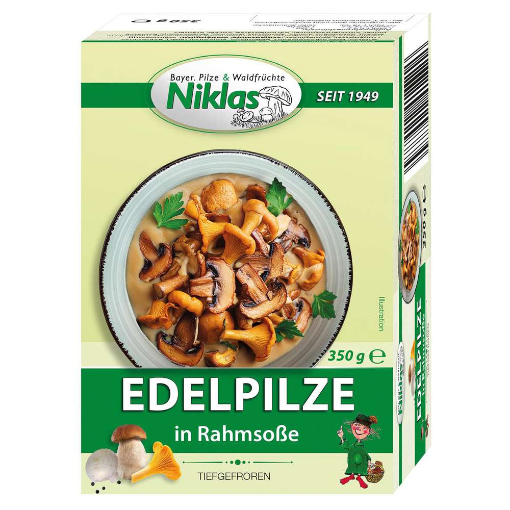 Produktabbildung Niklas Edelpilze in Rahmsoße, tiefgekühlt