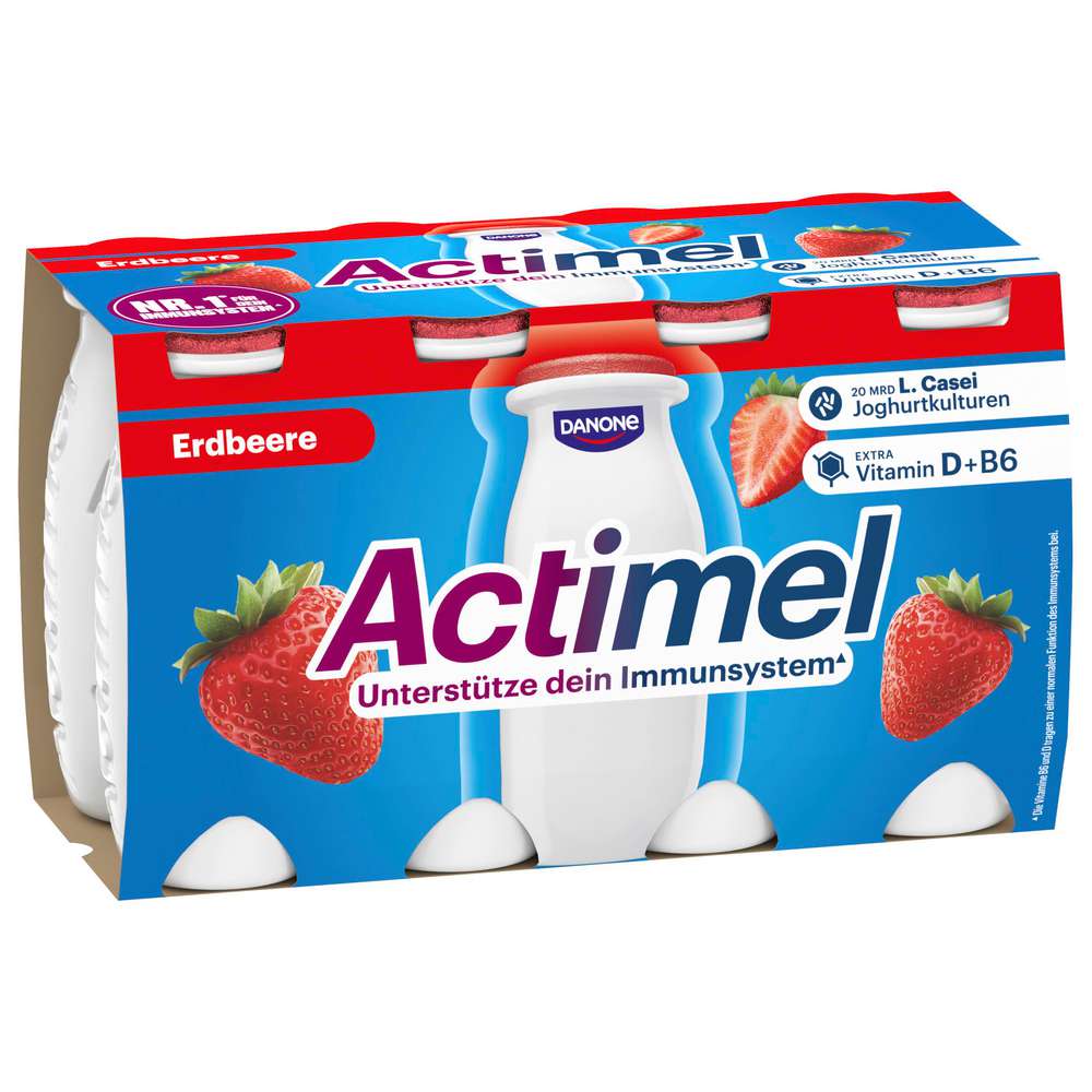 Produktabbildung Danone Actimel Trinkjoghurt, Erdbeer