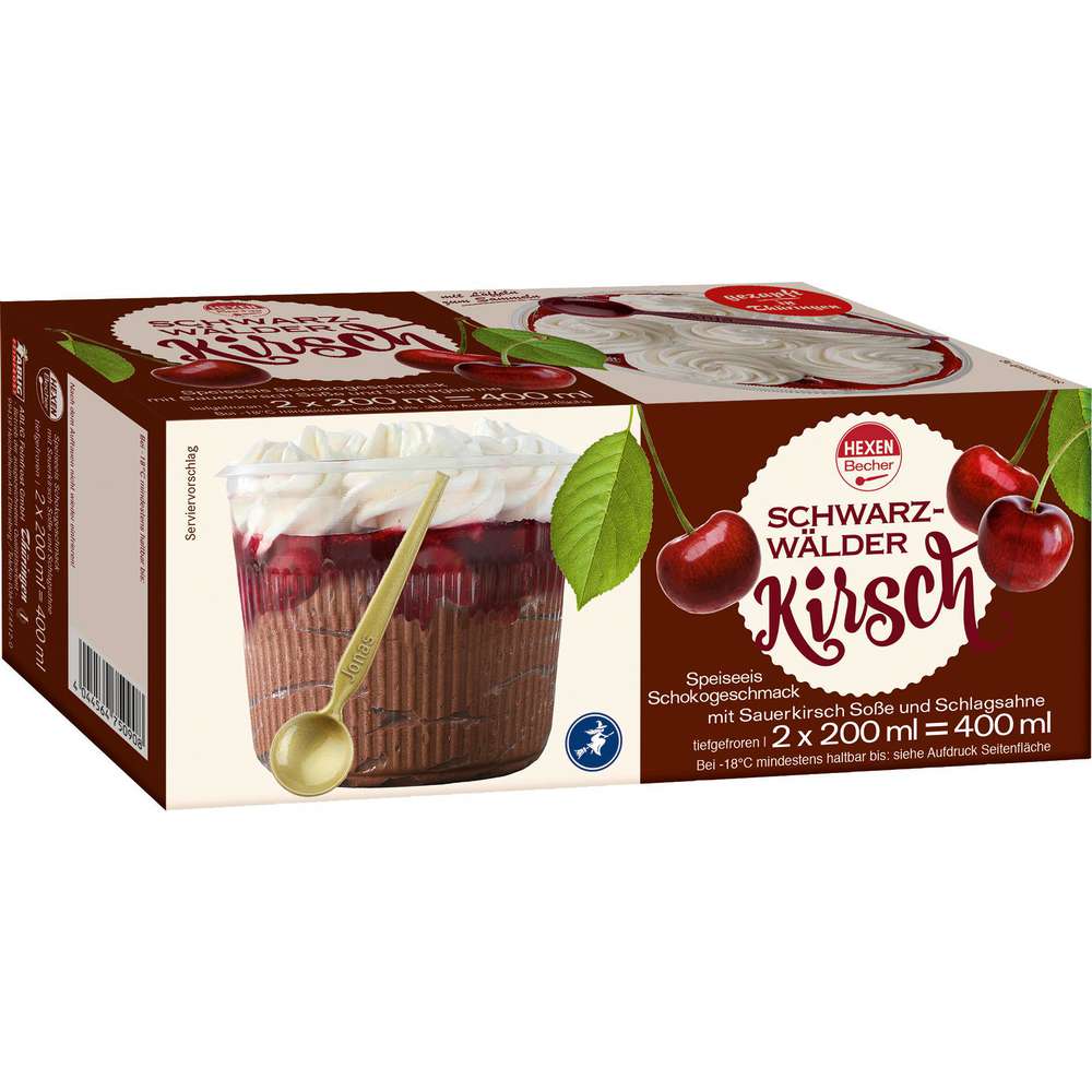 Produktabbildung Hexen-Becher Eiscreme, Schwarzwälder Kirsch