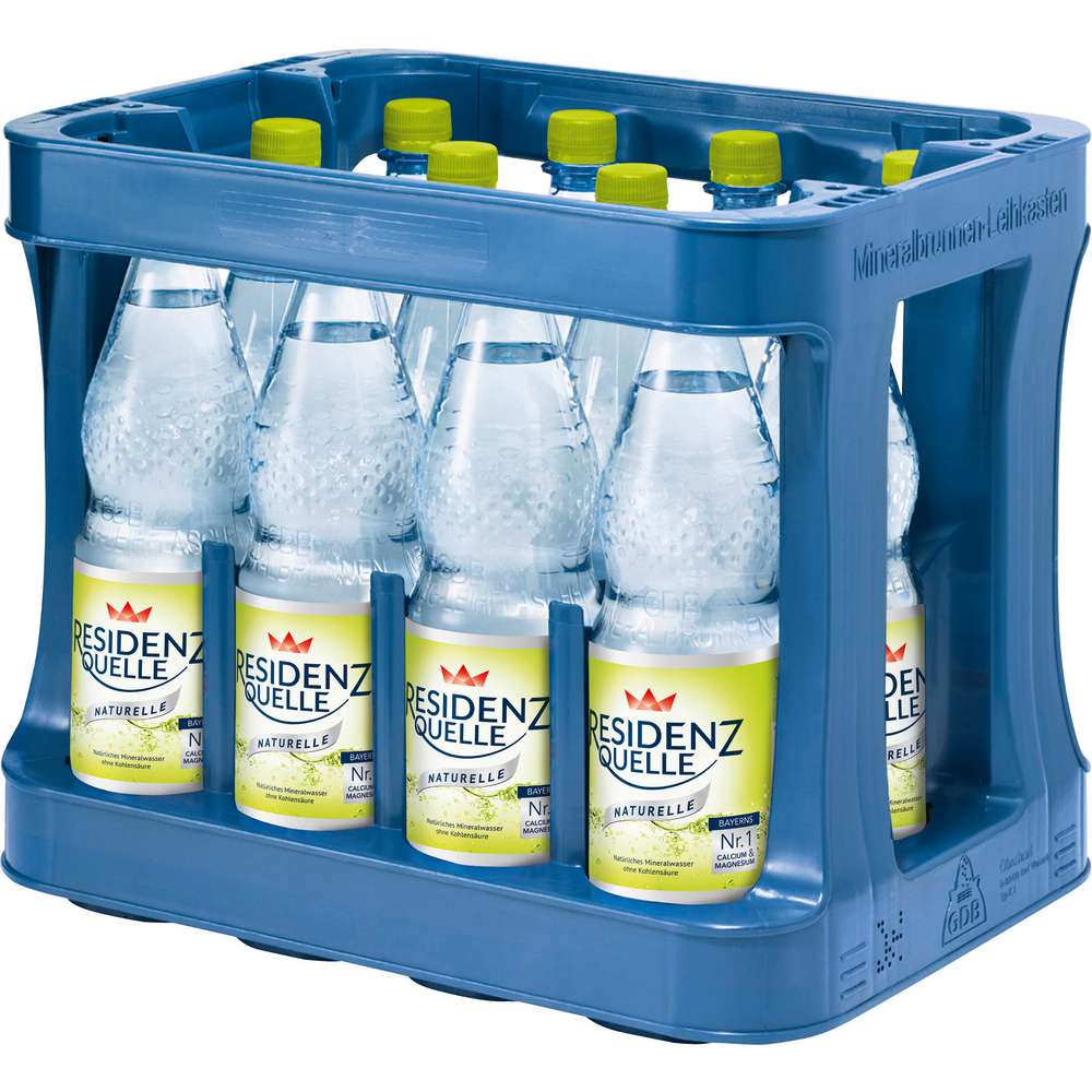 Produktabbildung Residenz Quelle Mineralwasser, Naturell mit Kohlensäure (12x 1,000 Liter)