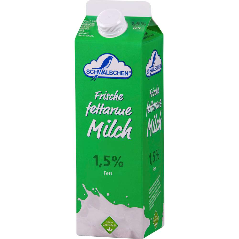 Produktabbildung Schwälbchen Fettarme Frischmilch, länger haltbar 1,5% Fett