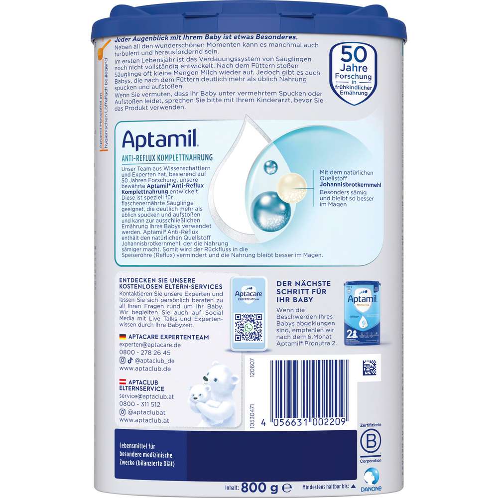 Produktabbildung Aptamil Komplettnahrung Anti-Reflux