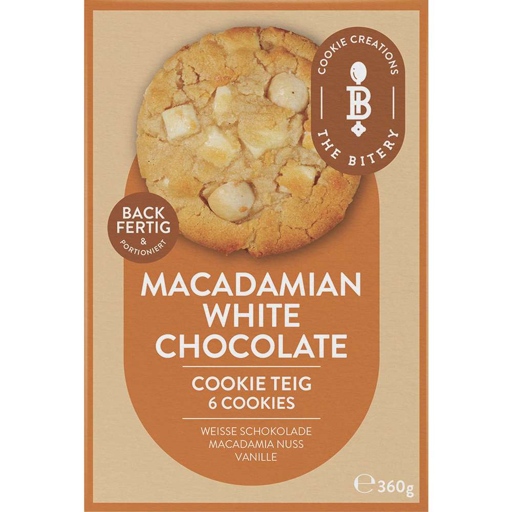Produktabbildung THE BITERY Cookie Teig, Macadamian White Chocolate