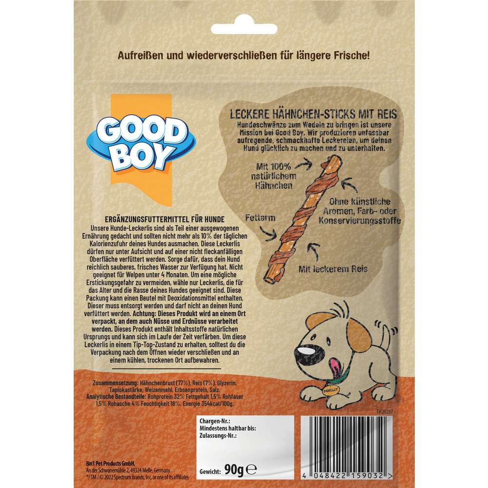 Produktabbildung Good Boy Hunde-Snack, Kausticks Huhn/Reis