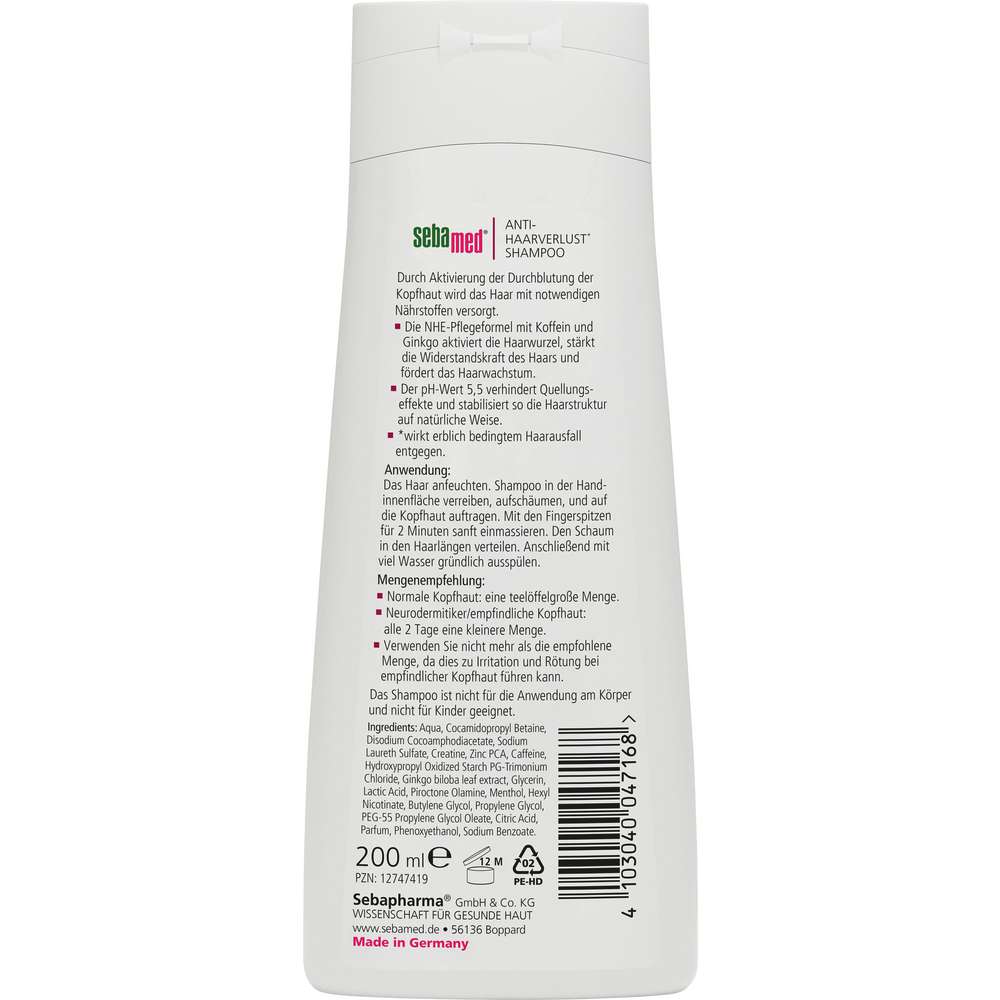 Produktabbildung Sebamed Anti-Haarverlust Shampoo, reduziert Haarausfall