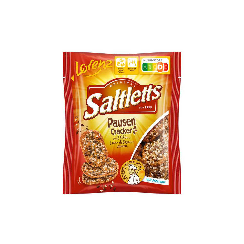 Produktabbildung Lorenz Vollkorn-Gebäck Saltletts, Pausencracker