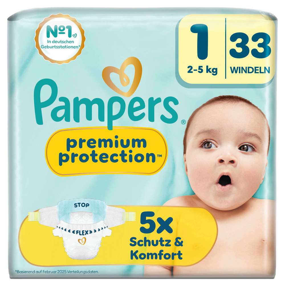 Produktabbildung Pampers Windeln Premium Protection Gr. 1 Newborn 2-5 kg