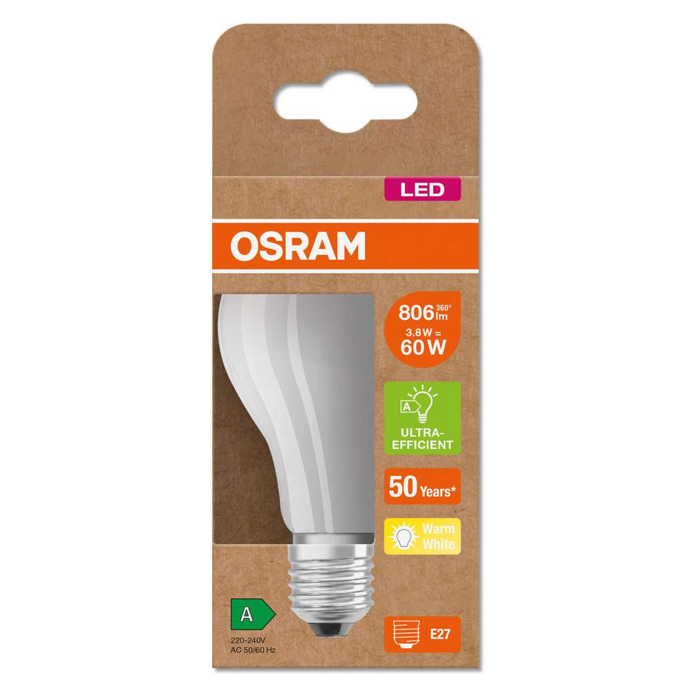 Produktabbildung Osram LED Glühbirne, 60 3,8 W/806lm, E27