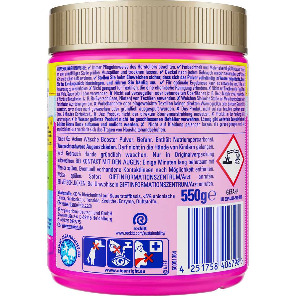 Produktabbildung Vanish Fleckenentferner Pulver