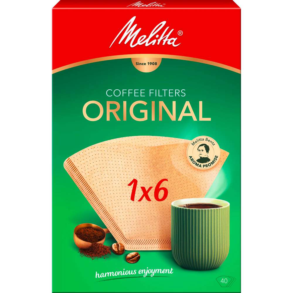 Produktabbildung Melitta Kaffee Filtertüten 1x6/40, naturbraun