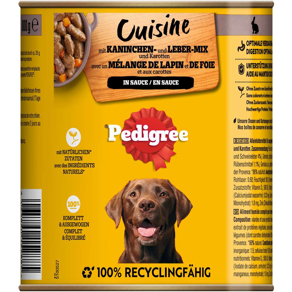 Produktabbildung Pedigree Hunde-Nassfutter, Kaninchen/Karotte