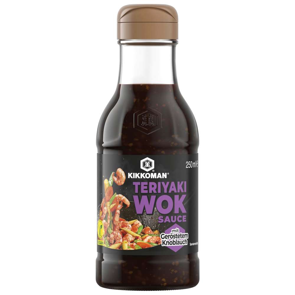Produktabbildung Kikkoman Teriyaki Sauce mit geröstetem Knoblauch