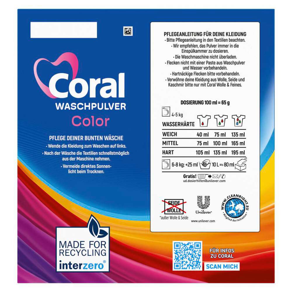 Produktabbildung Coral Color-Waschmittel Pulver