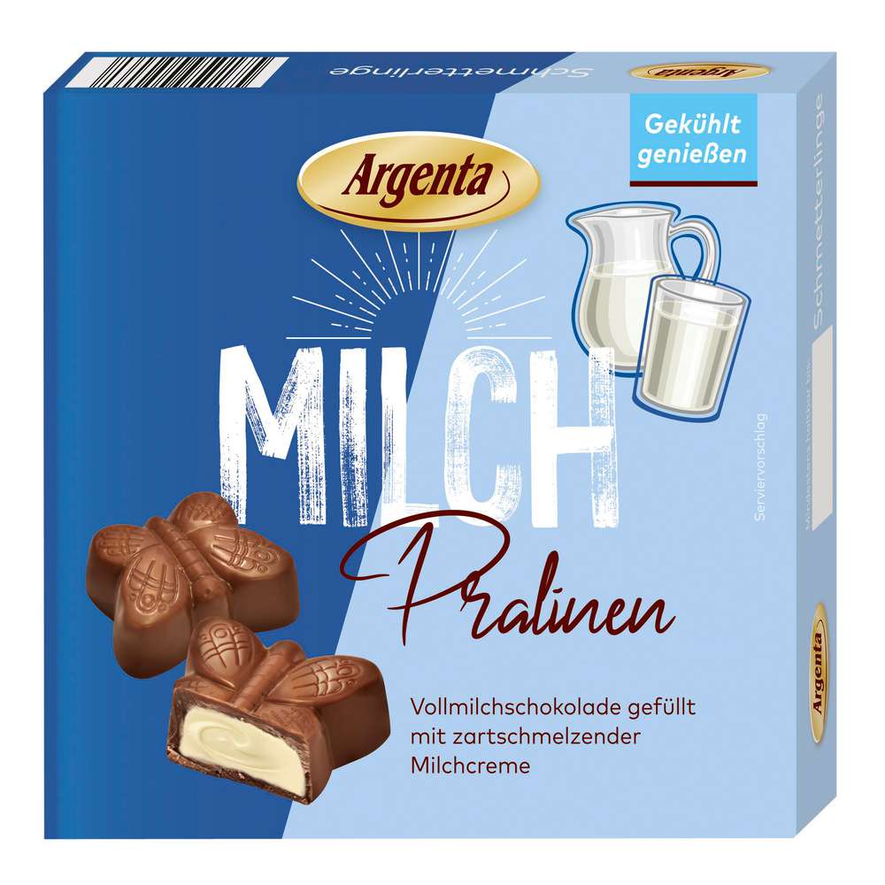 Produktabbildung Argenta Pralinen Schmetterlinge, Milchcreme
