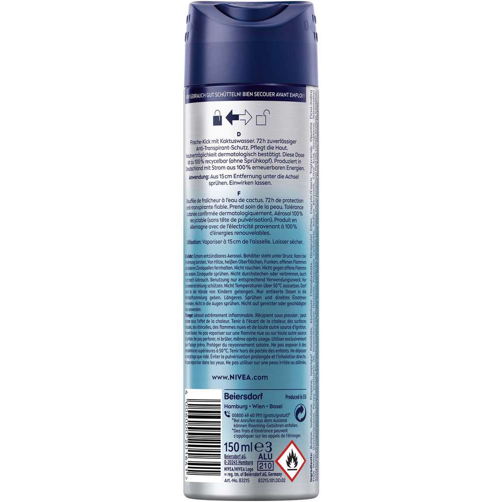 Produktabbildung Nivea Deo Spray Men, Cool Kick