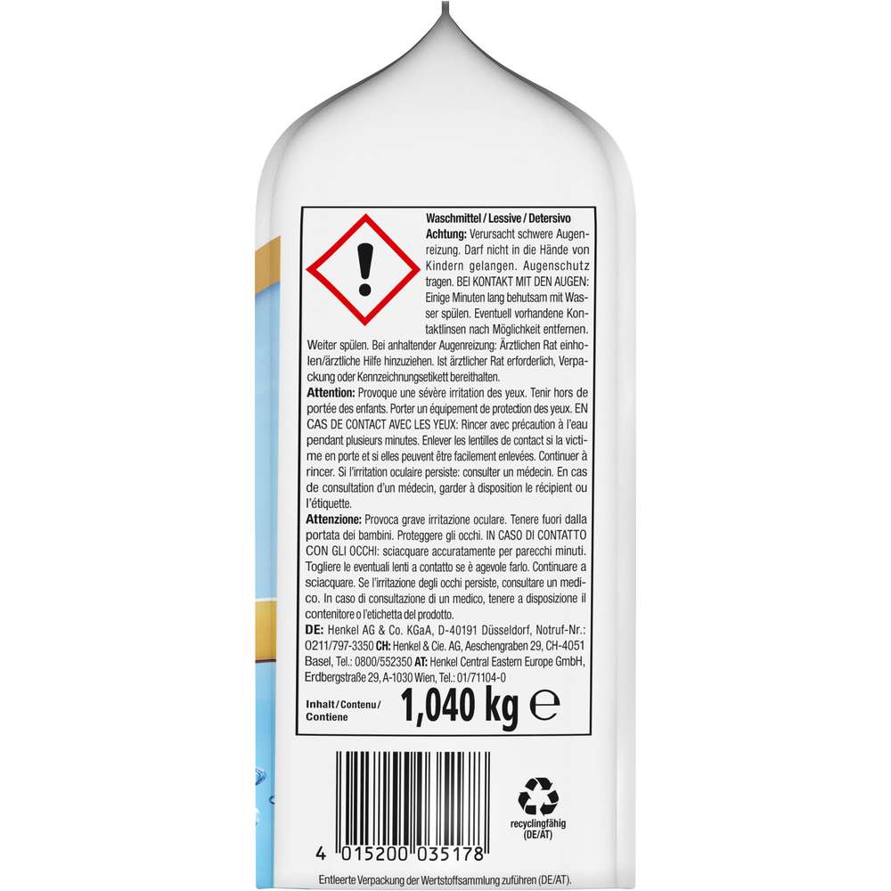 Produktabbildung Persil Universal-Waschmittel, Megaperls, Sensitive tiefenrein