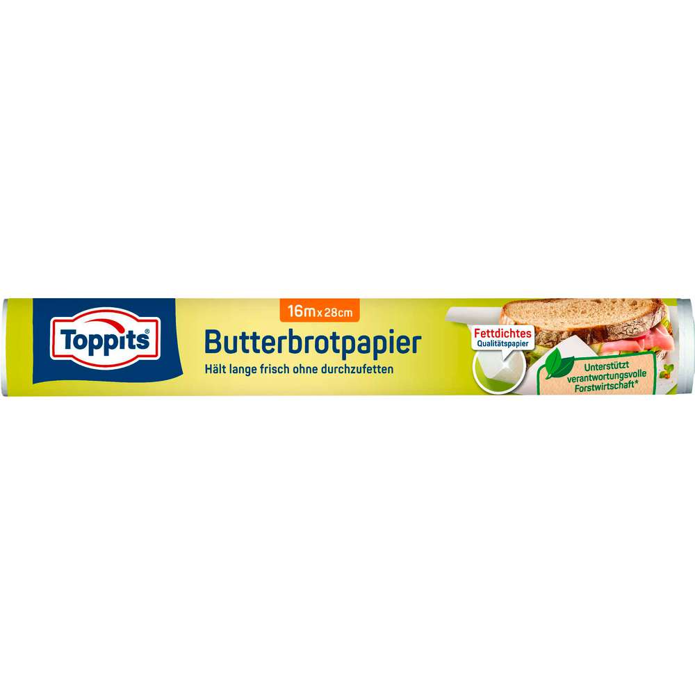 Produktabbildung Toppits Butter-Brot-Papier, 16m x 28cm
