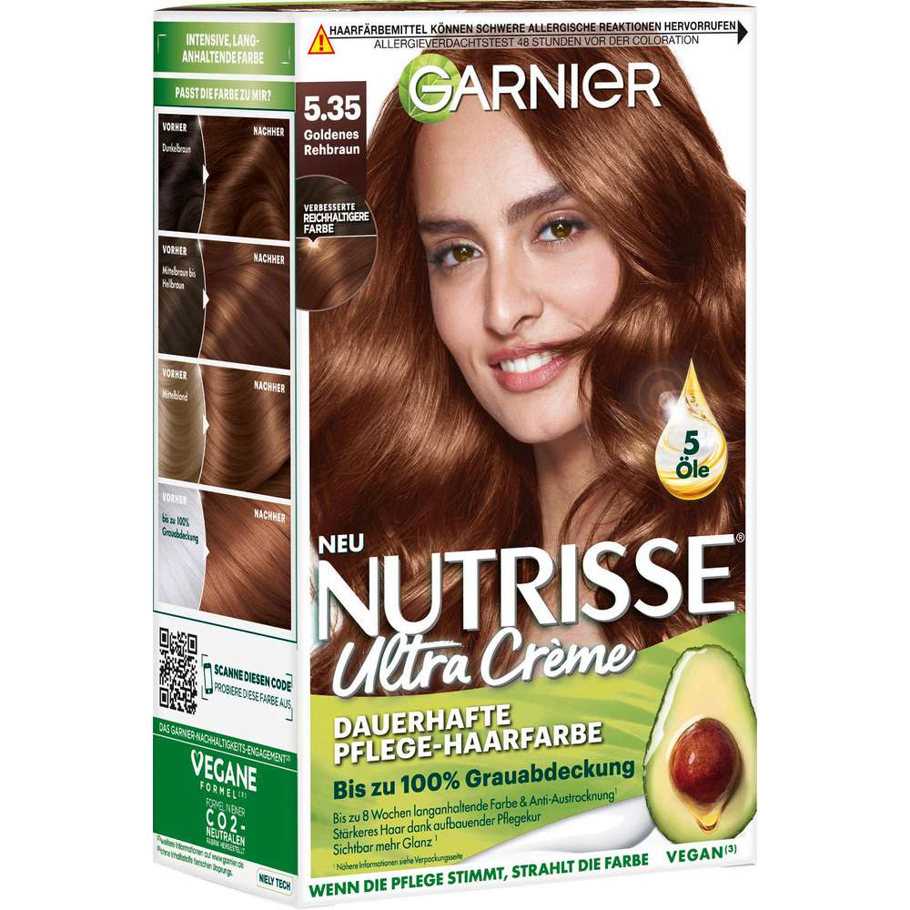 Produktabbildung Garnier Haarfarbe Nutrisse, 5.35 Goldenes Rehbraun