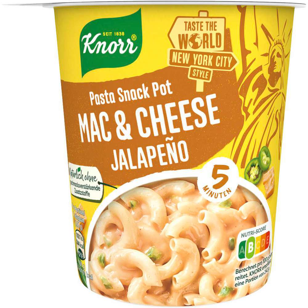 Produktabbildung Knorr Big Pot Pasta Snack Mac Cheese Jalapeno
