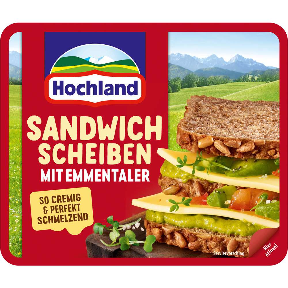Produktabbildung Hochland Sandwich-Scheiben, Emmentaler