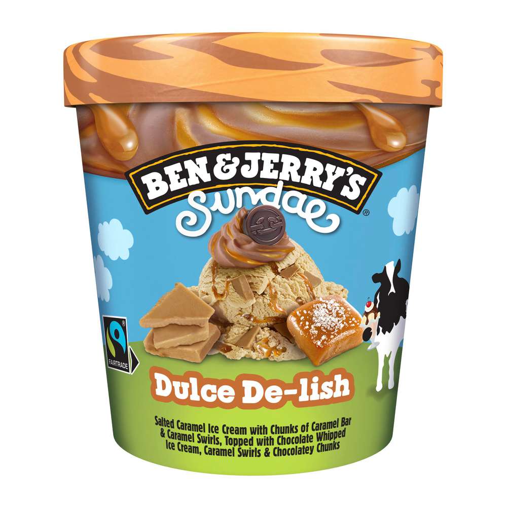 Produktabbildung Ben & Jerry's Eis, Sundaes Dulce De-lish, Salted Caramel