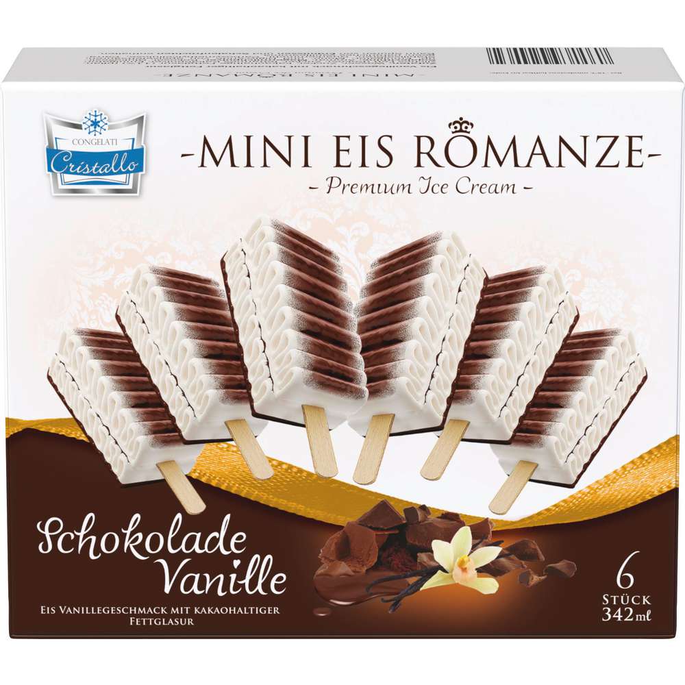Produktabbildung Cristallo Stiel-Eis, Mini Romanze Vanille 