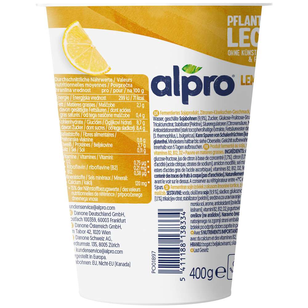 Produktabbildung Alpro Soja-Joghurtalternative, Lemon Cheesecake