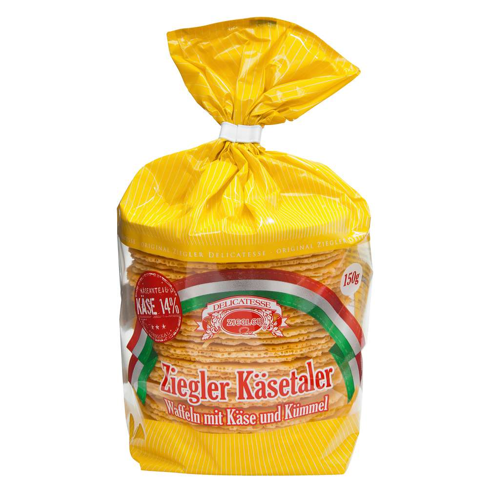 Produktabbildung Ziegler Käsetaler Waffeln mit Käse & Kümmel