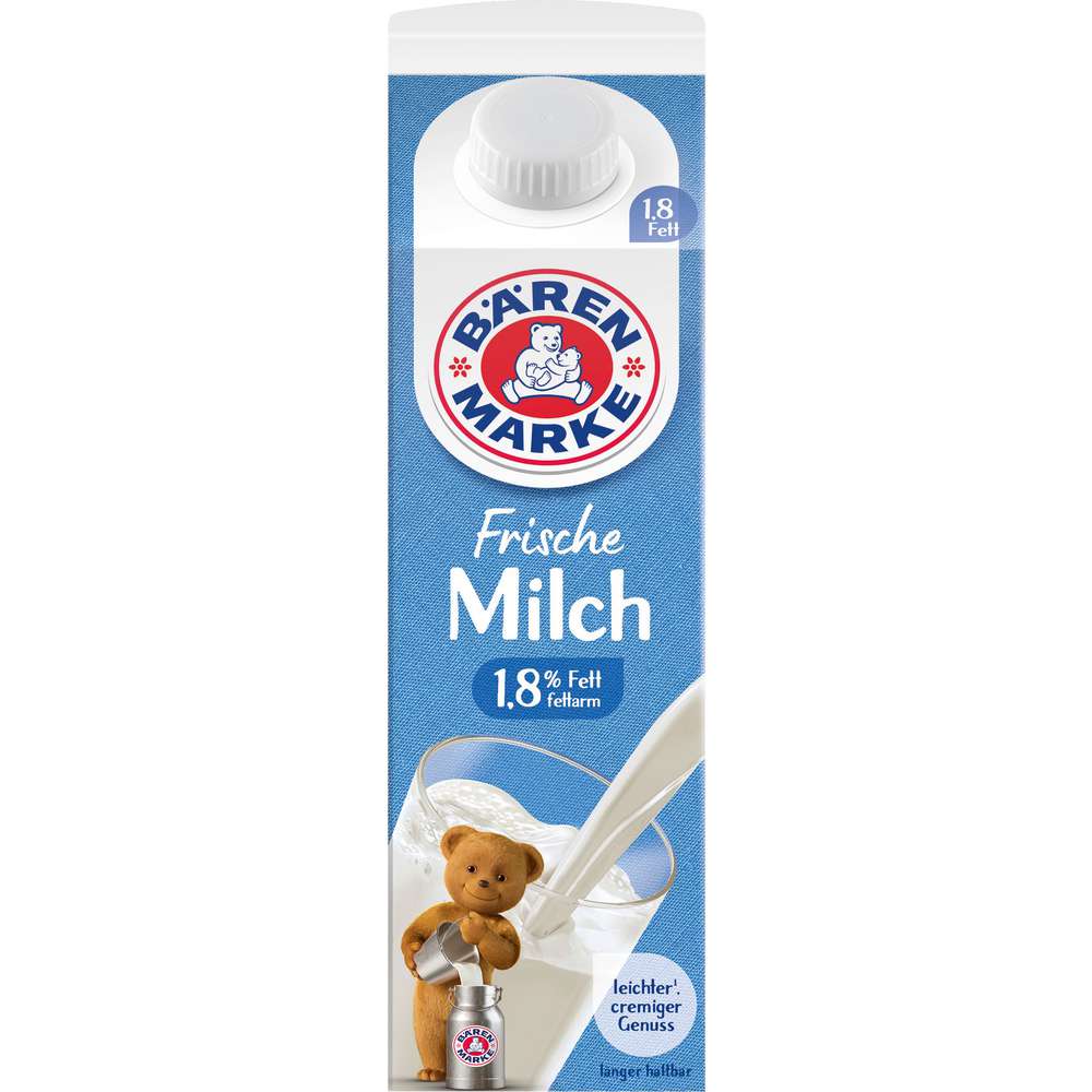 Produktabbildung Bärenmarke Frische Milch 1,8% Fett