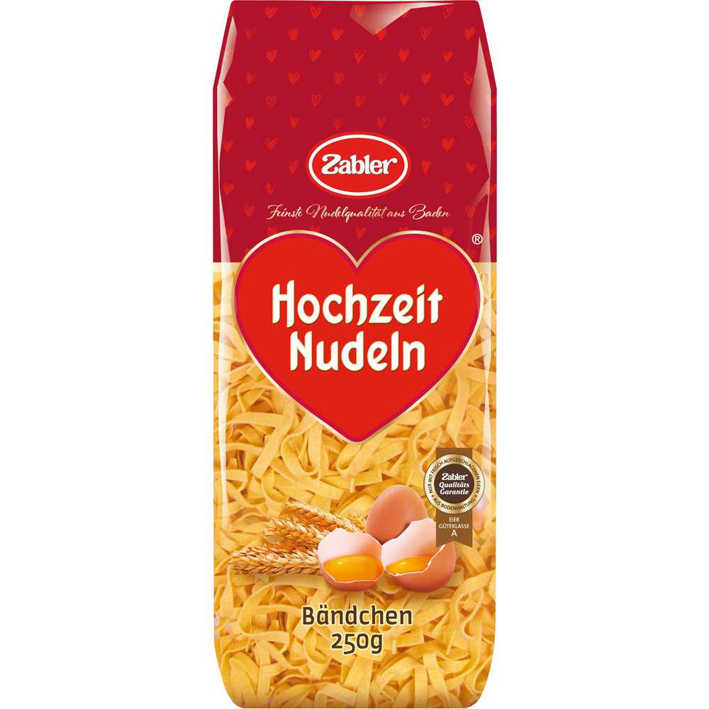 Produktabbildung Zabler Hochzeit Nudeln Bändchen