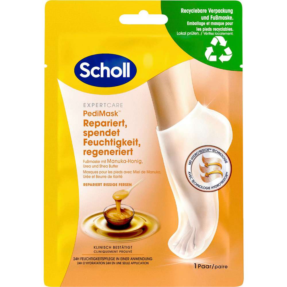 Produktabbildung Scholl Fußmaske intensiv, Manuka-Honig
