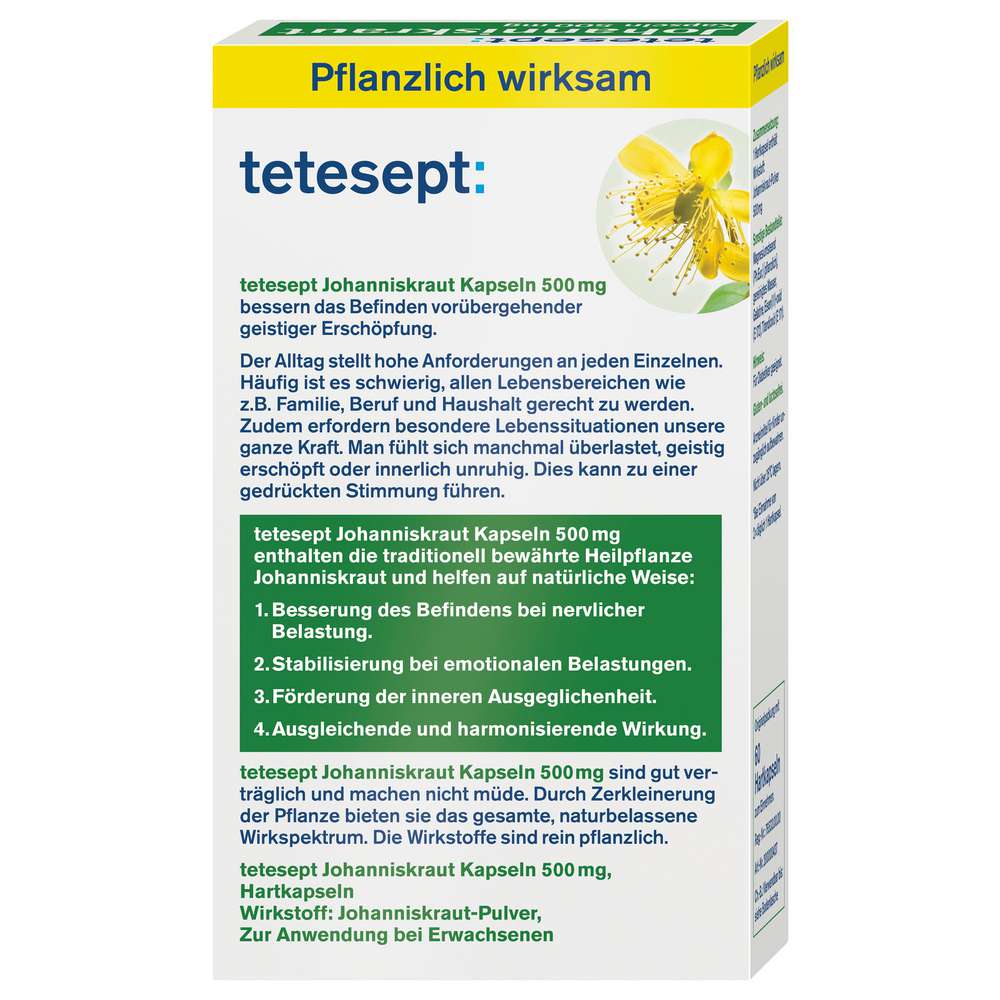 Produktabbildung tetesept Johanniskraut Kapseln