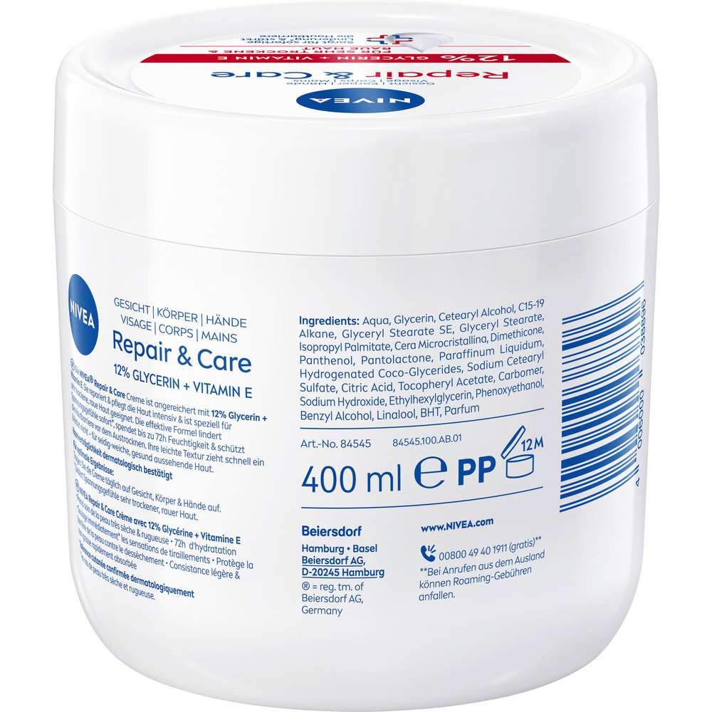 Produktabbildung Nivea Bodycreme, Repair&Care