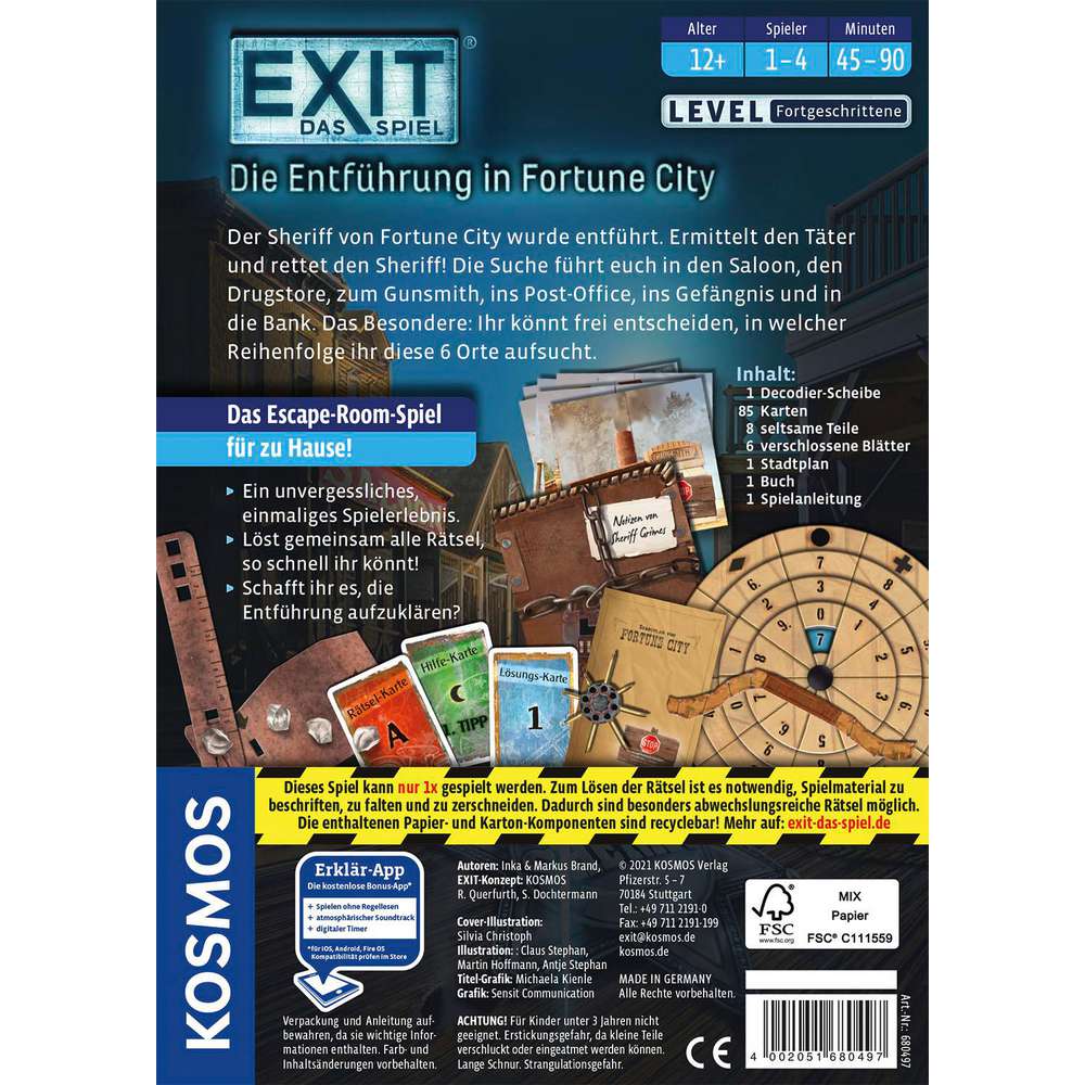 Produktabbildung Kosmos EXIT Fortune City