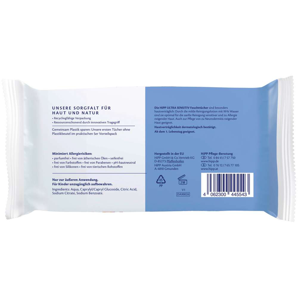 Produktabbildung Hipp Feuchttücher Babysanft, Sensitiv