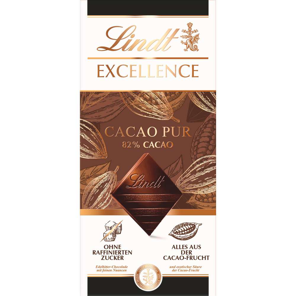 Produktabbildung Lindt Tafelschokolade Excellence Cacao Pur 82%