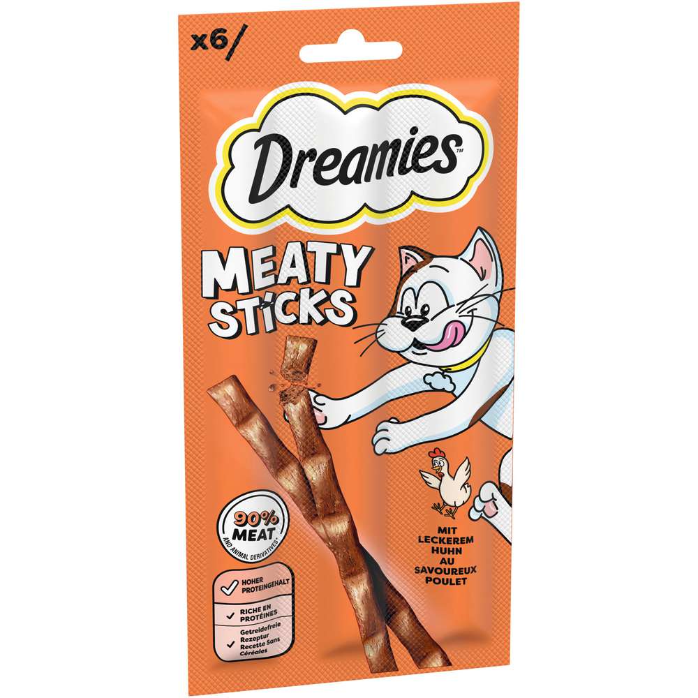 Produktabbildung Dreamies Katzen-Snack Meaty Sticks, Huhn