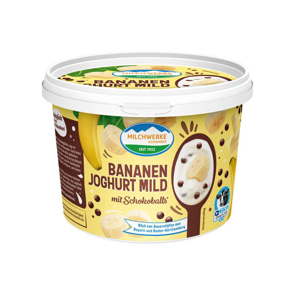 Produktabbildung Milchwerke Schwaben Joghurt Banane Schoko